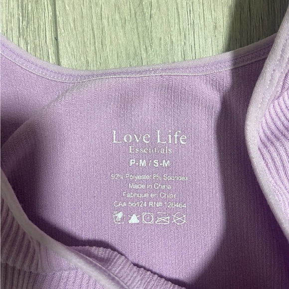 Lilac Purple Ripped Crop Top Small - Picture 4 of 4